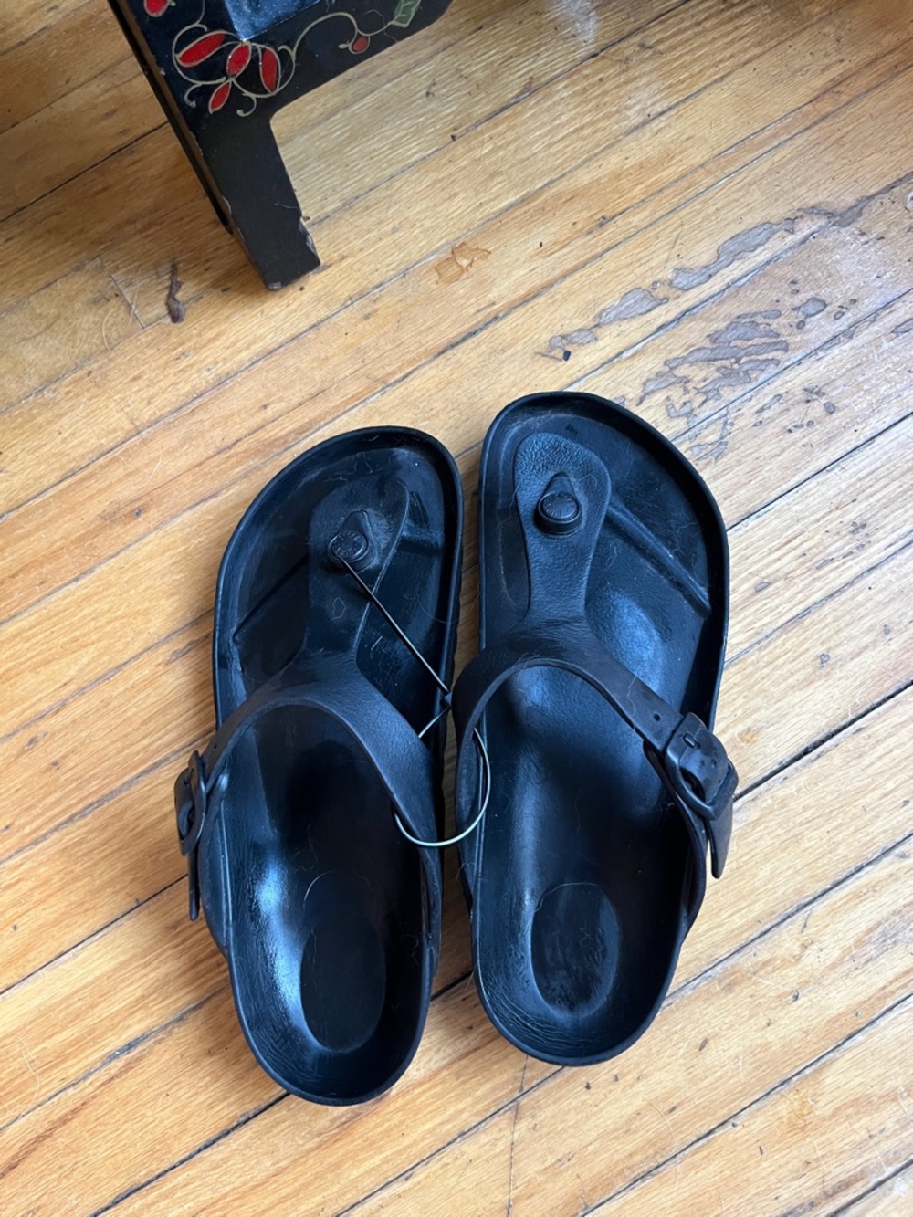 Birkenstock Black Eva Gizeh Style Slip-On Sandals